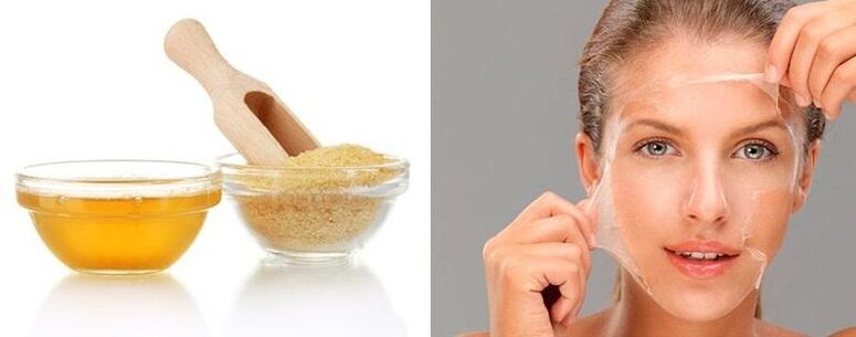 Желатинова маска против бръчки